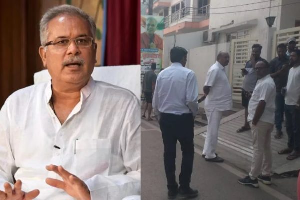 छत्तीसगढ के पूर्व सीएम भूपेश बघेल के घर ED का छापा, कार्यवाही जारी